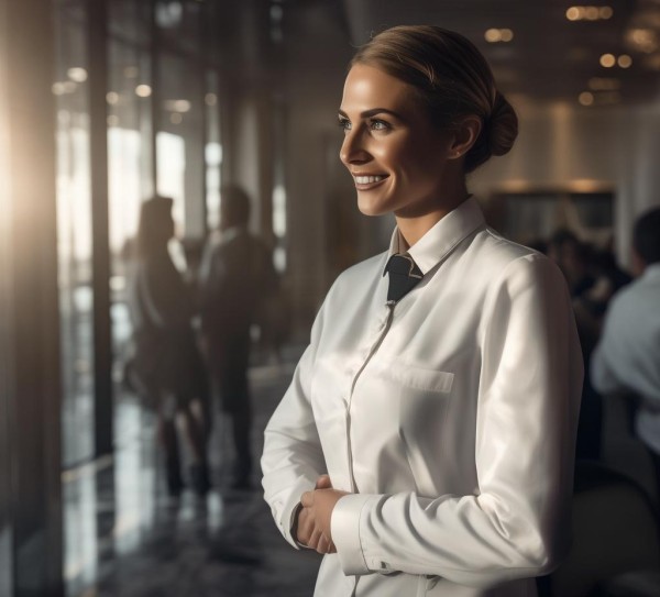 展示酒店服务礼仪的清风正气